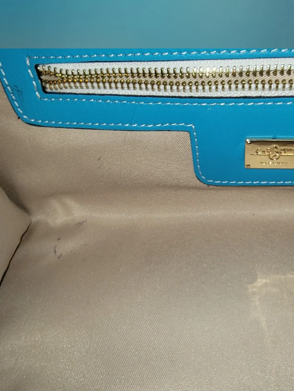 CARBOTTI Borsa Turquoise Leather Satchel Bag